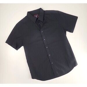 UNTUCKit Coufran Size M | Black Short Sleeve Button Down Cotton Casual
